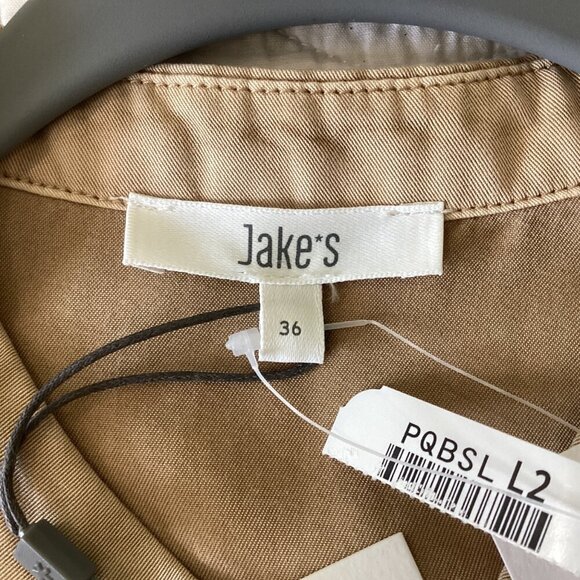NWT Jake*s Casual Shirt Dress Camel size M - Picture 5 of 15